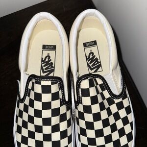 Vans Kids Black and White Checkered Slip-On Sneakers